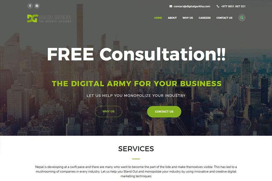 theme nepal portfolio digital gurkha