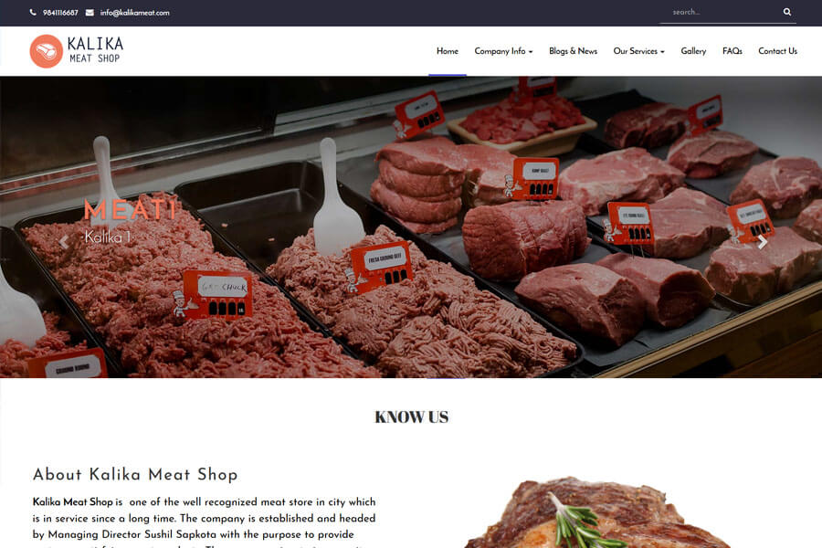 kalika meat suppliers theme nepal portfolio